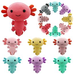 Kawaii axolotl pluche speelgoed cartoon schattige dier gevulde pop voor kinderen verjaardag kerstsalloween cadeaus home decoratie 220702