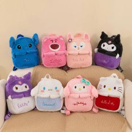 Mochila kawaii mi melodía kuromi llenosa dibujos animados de bolsas escolar