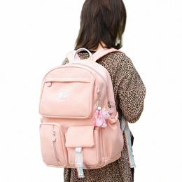 Mochila kawaii con lindo unicornio Kawaii Pin Accories bolsas escolares estéticas de gran capacidad mochila linda para niñas adolescentes D5XW #