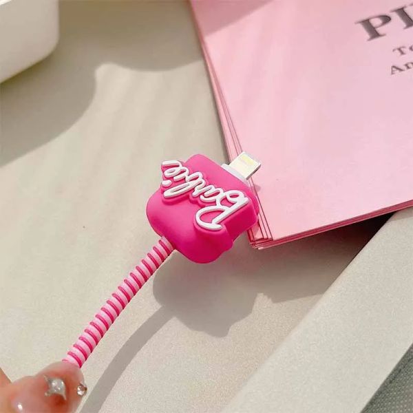 Kawaii Barbie Data Cable Protective Cover Cute Pink Iphone 20W Charge Fast Data Data Anti Break Housing ACCESSOIRES TÉLÉPHONES