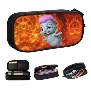 Kawaii Bibble In Fire Pencil Case for Boy Girl Large Capacidad Gran Capacidad Divertido Bolsa de dibujos útiles Suministros escolares