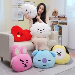 Kawaii bt 21 chiot love hippo en peluche jouet poupée coussin anime mignon lapin nuage koala chaise coussin anniversaire de vacances cadeau 240426