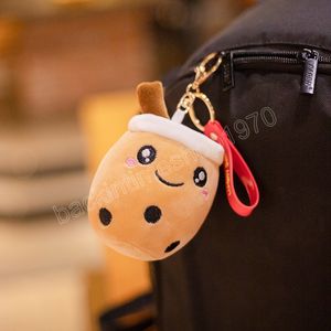 Kawaii bubble thee pluche speelgoed knuffel dier schattig voedsel pluche cup melk thee boba pluche zachte hangers sleutelhanger kinderen meisje cadeau plushie