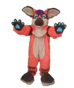 Kawaii Canidae Animal Fursuit complet rouge clair Huskky chien mascotte Costumes personnalisé multitailles fourrure fantaisie costume