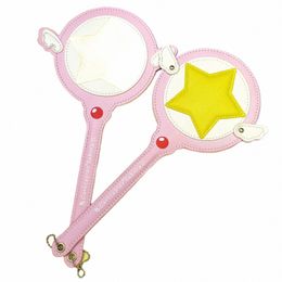 Kawaii Cardcaptor Sakura Magic Wand Toy Card Card Carte de bus Cerberus prince Pink Pink Star Star Rod Anime Toy C98S #