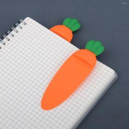 Marque-page carotte dessin animé Kawaii pour étudiant, support de livre stéréo 3D, classeur diviseur d'index, papeterie fournitures scolaires et de bureau