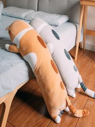 Kawaii Cartoon Cat Plush Toy Giant Super Soft Pillow Cute Kitten Doll knuffelen Long Sleepkussens For Girl Gift Deco Dy50816884561