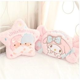 Kawaii Cartoon Oreiller My Melody Bonbons Little Twin Star Forme En Peluche Doux Dos Coussin Creative Canapé-Lit Décoration Poupées En Peluche MX200716