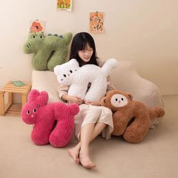 Kawaii Cat Throw Pollow Doll Animal Dinosaure Sofa Sofa Sofa Coussin de chaise de lapin pour les cadeaux d'anniversaire 240113