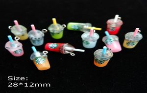 Kawaii Coffee Charms Hangers Resin Cabochon voor doe -het -zelf ketting Earring Keyring sieraden maken Accessoires 5716765