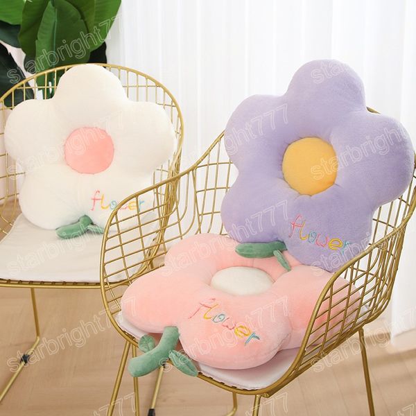 Kawaii confortable fleur coussin en peluche fleur oreiller plante en peluche canapé coussins de siège décoration de la maison filles enfants cadeau