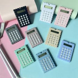 Kawaii Cookie Shape Calculator Students Portable Mini Pocket Exam 8 Digit Counter School Office Supplies 240430