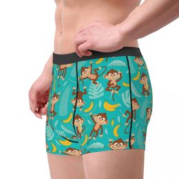 Kawaii schattige dierendieren aap onderbroek homme slipje mannelijke ondergoed sexy shorts boxers briefs