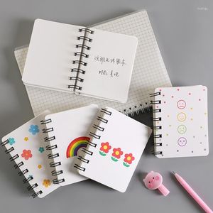 Kawaii lindo oso Mini espiral A7 cuaderno diario semanal planificador papel en blanco portátil nota libro organizador de tiempo material escolar