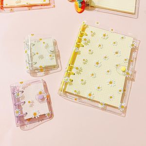 Kawaii Daisy PVC Transparant Binder los-Leaf Notebook Inner Page Journal Planner Organisator Diary School Office Supplies