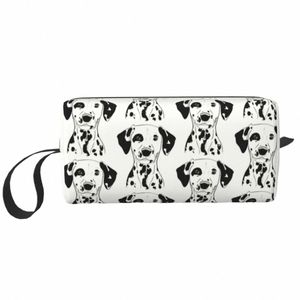 Kawaii Dalmatische Make-up Tas Reizen Cosmetische Organizer Kawaii Luipaard Vervoer Firehouse Pruimenpudding Hond Opslag Toilettassen Q8z5 #