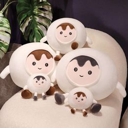 Kawaii Food Plushies kussenkussen zacht gevulde pluche ronde dumplings speelgoed voor meisjes mooie fotografie rekwisieten rekwisieten