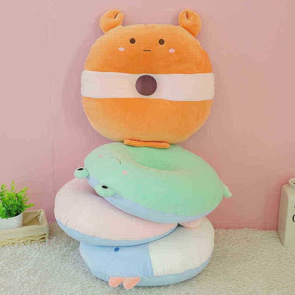 Kawaii grenouille poulpe homard poisson en peluche jouets d'été câlin poupée doux canapé coussin enfants filles cadeaux d'anniversaire J220729