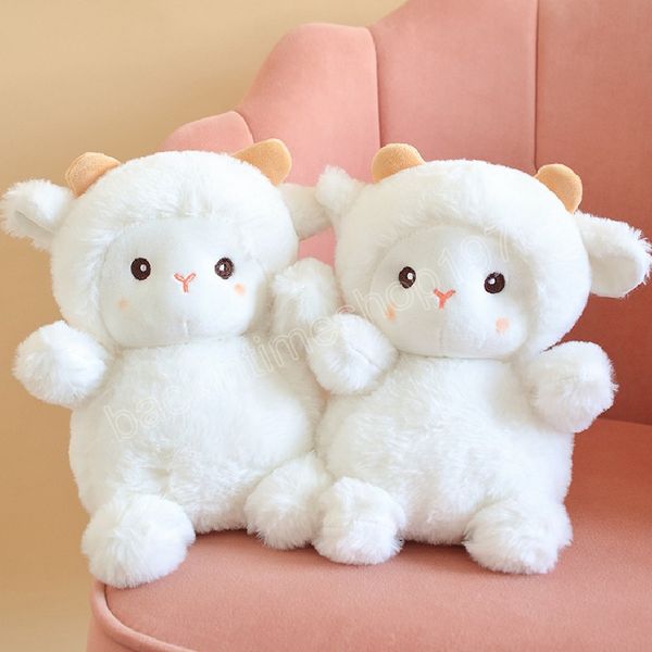 Muñeco de peluche de oveja peluda Kawaii, Animal bonito de algodón suave, juguetes de peluche de Alpaca para niños, regalo de cumpleaños