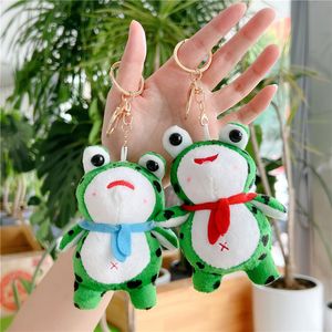 Kawaii – petite grenouille verte mignonne, pendentif de sac en peluche créatif, poupée de dessin animé, porte-clés, pendentif de personnalité