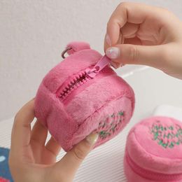 Kawaii Harries Hager-monedero de felpa rosa para mujer, bolsa de almacenamiento con colgante de dibujos animados de Potters, Mini bolso para niña, billetera, monedero