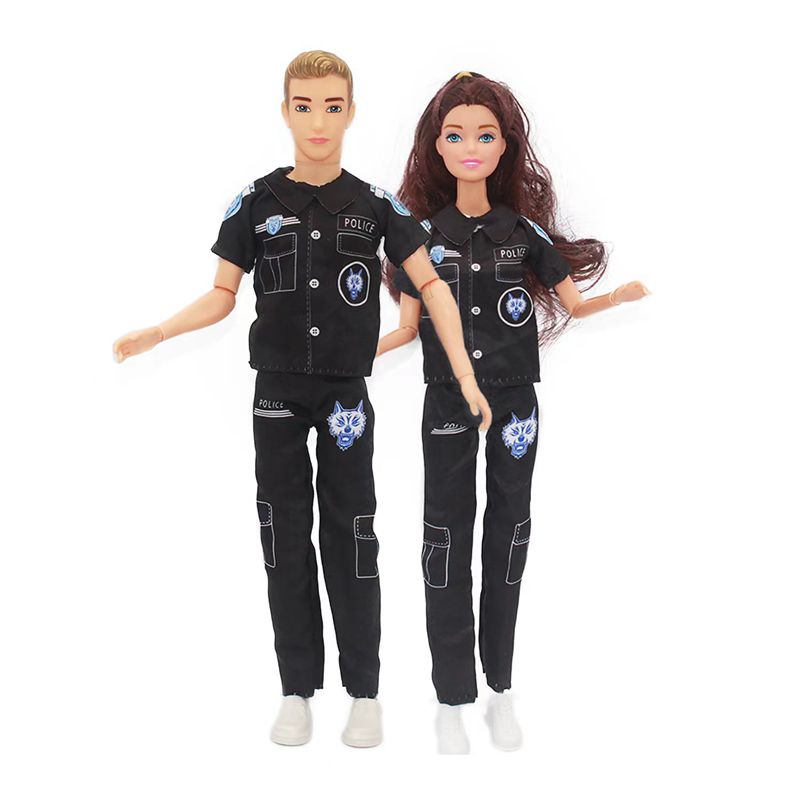 Kawaii przedmioty moda dolly strój noś dzieci zabawki miłośnik ubrania policyjne mundury akcesoria do lalki dla barbie diy chidlren girl game