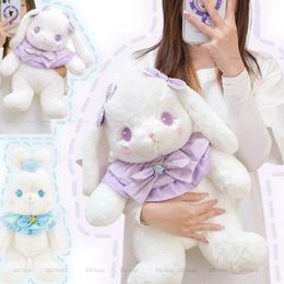 Kawaii Japon Lolita Rabbit Bear Doll Childrens Soft Soft Rabbit rempli Animal Hug Worers Childrens Birthday Gift 240424
