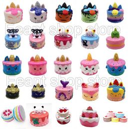 Kawaii jumbo kleurrijke verschillende stijlen aardbeien cake herten cake squishy parfum langzaam stijgende ventilatie simulatie unicorn cake kinderen speelgoed3042036