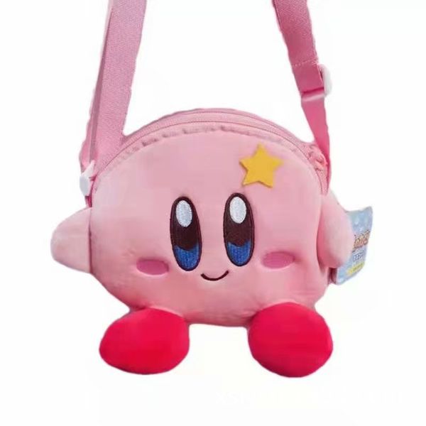 Sac à main en peluche Kirby Kawaii, sac messager étoile de dessin animé Kirby, jouet en peluche pour filles, cadeaux d'anniversaire