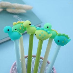 Kawaii Little Soft Silicone Dinosaur Gel Pen 0,5 mm inktmarkering School Kantoor Writing Supply Stationery Escolar Papelaria