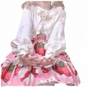 Kawaii Lolita Tricoté Femmes Cardigan Pull Style Japonais Y2K Esthétique Doux Filles Lg Manches Manteau Harajuku Tops 2023 Nouveau 00w1 #