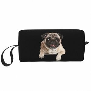 Kawaii Mooie Pug Hond Reizen Toilettas voor Vrouwen Make-Up Cosmetische Organisator Schoonheid Opslag Dopp Kit m4Sa #