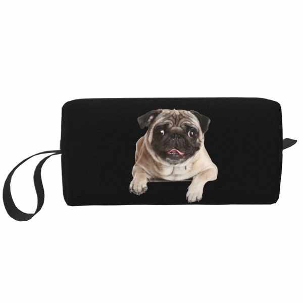 Kawaii Lovely Pug Dog Travel Neceser para mujer Maquillaje Cosmético Organizador Belleza Almacenamiento Dopp Kit m4Sa #