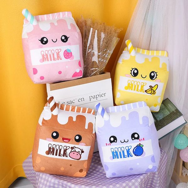 Kawaii Milk Doll Toy Simulation Strawberry Banana Blearberry Chocolater Carton Toys Food Food Home and Decoration 240426