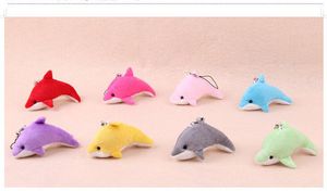 Kawaii Mini Dolphin Plush Toy Charms For Bag Pendant Gift Bouquet Decoration Cell Phone Accessories Toys 8CM