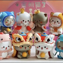 Kawaii Mitao Cat 3 temporada Lucky lindo ciego juguetes sorpresa figura de dibujos animados de cumpleaños regalo de juguete 240422