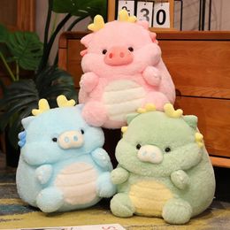 Kawaii Varken Dinosaurus Knuffel Gevuld Zacht Dierenpop Sierkussen Kussen Grappig Verjaardag Kerstcadeau voor Vrienden 240130