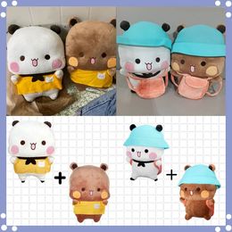 Kawaii Plush Bubu en Dudu Panda One Two Panda Cartoon Panda Bear Doll Hobbies Collectible Soft Pillow Stuled Animals Toy Gifts 240422