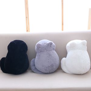 Juguetes de gato de peluche Kawaii con personal, muñecos de gato de sombra bonitos, muñeca de regalo para niños, juguetes de animales encantadores, almohadas suaves para decoración del hogar en 3 colores