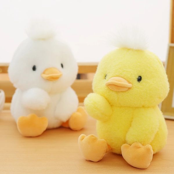 Kawaii peluche canard poupées jaune blanc dessin animé peluche peluche jouet doux bébé accompagner oreillers anniversaire cadeaux de noël pour enfants 23 cm LA405