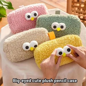 Kawaii Plush Pencil Case Portable Pen Bag Large Capacity Makeup Storage Pouch For Kids Gift School Office Stationery Supplies
