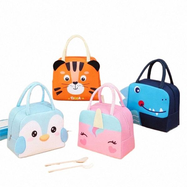 Kawaii Réfrigérateur Portable Sac thermique Femmes École pour enfants Boîte à lunch isolée thermique Alimentation Small Coloner Sac Pouche N2VB #