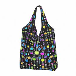 KAWAII PRIMED BEKERS LABORATORY TECHNOLOGY SAGS Sacs fourre-tout portables Science Science Chemistry Handbag G4TF #