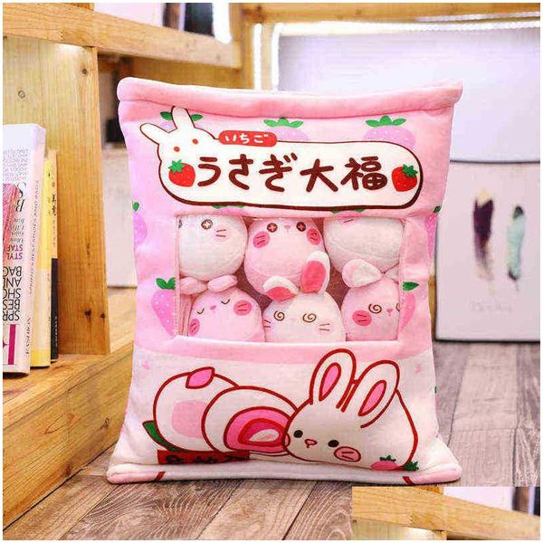 Kawaii Pudding 8 pièces Hamster et chat en peluche boules sac Snack jouet doux dessin animé Animal en peluche Pop canapé coussin petite amie enfants cadeaux Dr Dh60X