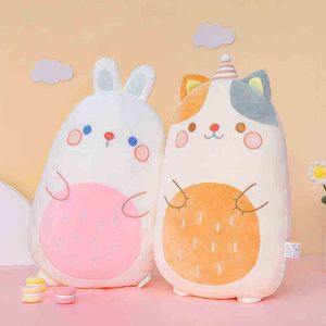 Kawaii Rabbit Plush Toys Cat Duck Toy Gevulde zachte mollige dierenkat Peluche kussen dekbed kussen verjaardag Xmas cadeau voor kinderen J220729