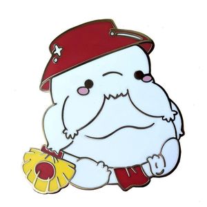 Kawaii Radish Spirit Hard Entamel Pin Cartoon White Radish Plant Medal Brooch Jewelry Spiritered Aways Anime Movie Fans Fans Gift