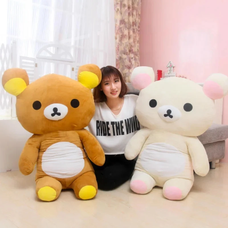 Kawaii Rilakkuma Plush Toys Teddy Bear Soft Soft Sofa الوسائد ديكورات غرفة عيد ميلاد للأطفال هدايا عيد الميلاد