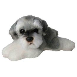 Kawaii Schnauzer Dog Cuddle Mini Soft Simulation Kids knuffel speelgoed voor Ldren Cute Photo Props Baby Birthday Cadeau J220729