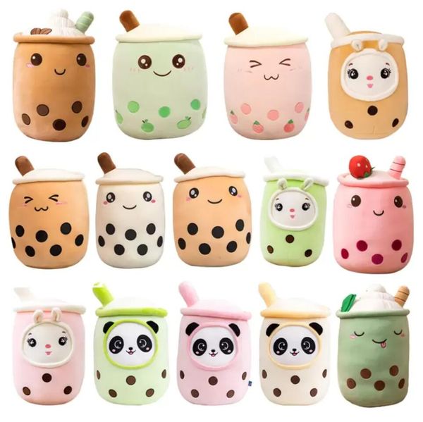 Kawaii petite taille dessin animé bubble thé tasse peluche toys drôle boba oreiller en peluche mous