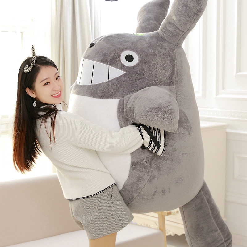 Kawaii Morbido Jumbo Totoro Peluche Gigante Anime Totoro Bambola Giocattoli Cartone Animato Farcito Cuscino per I Bambini amico Regalo DY50595